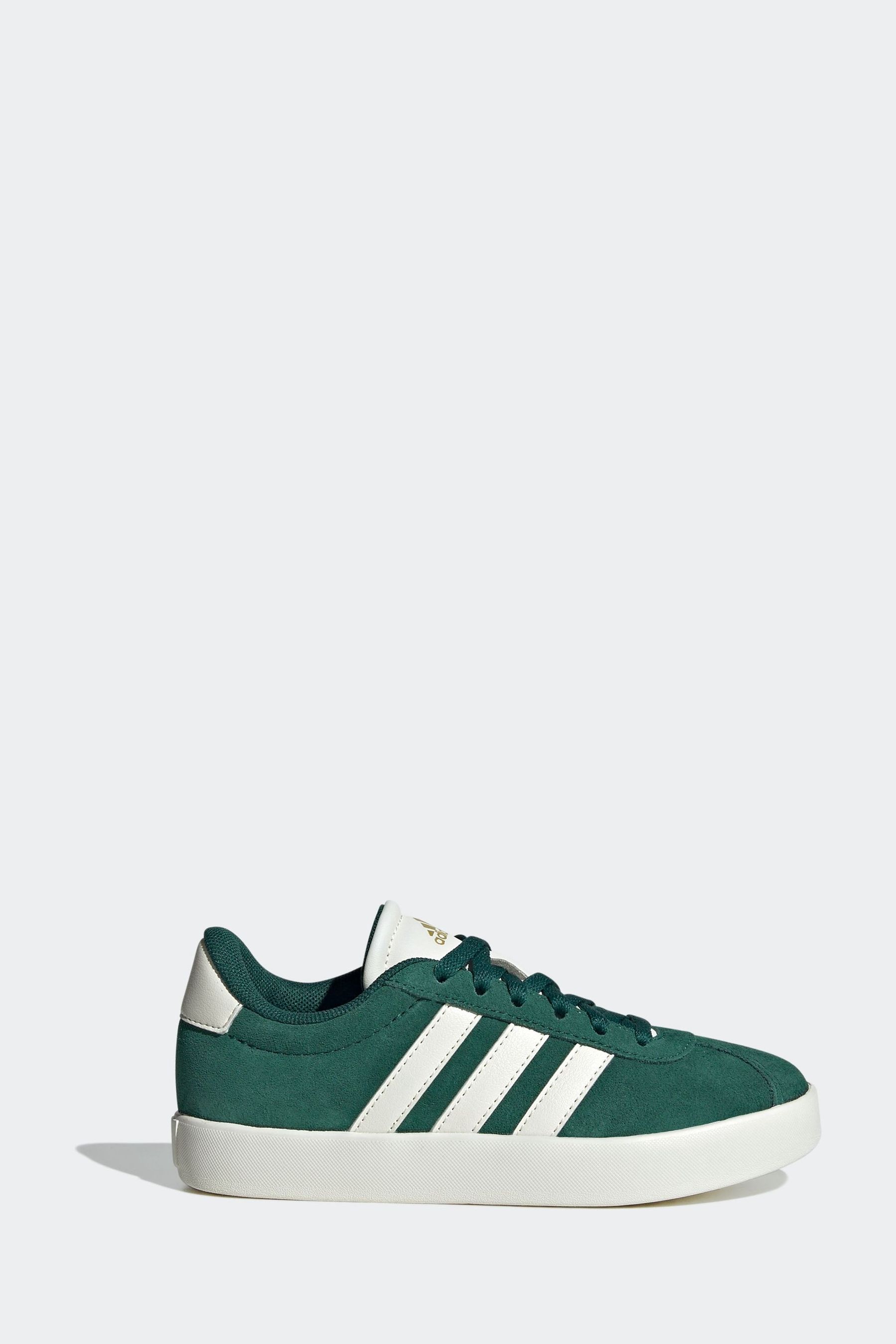 adidas Green White Junior Sportswear VL Court Trainers