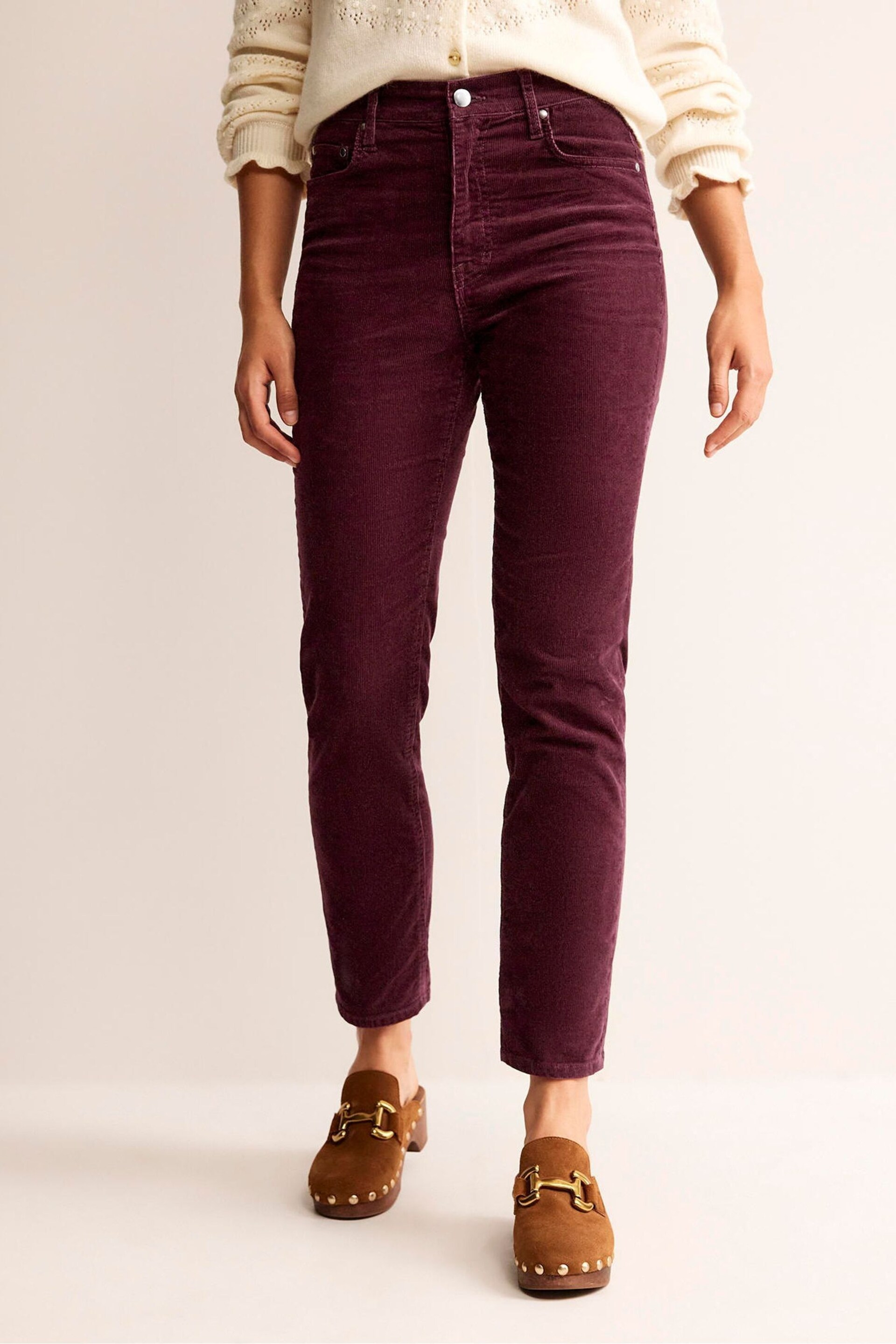 Boden Red Slim Corduroy Straight Jeans - Image 2 of 7