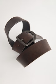 Brown Bottle Opener Buckle Leather Belt - Image 4 of 5