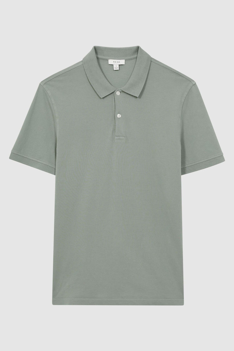 Reiss Sage Puro Slim Fit Garment Dye Polo Shirt - Image 2 of 4