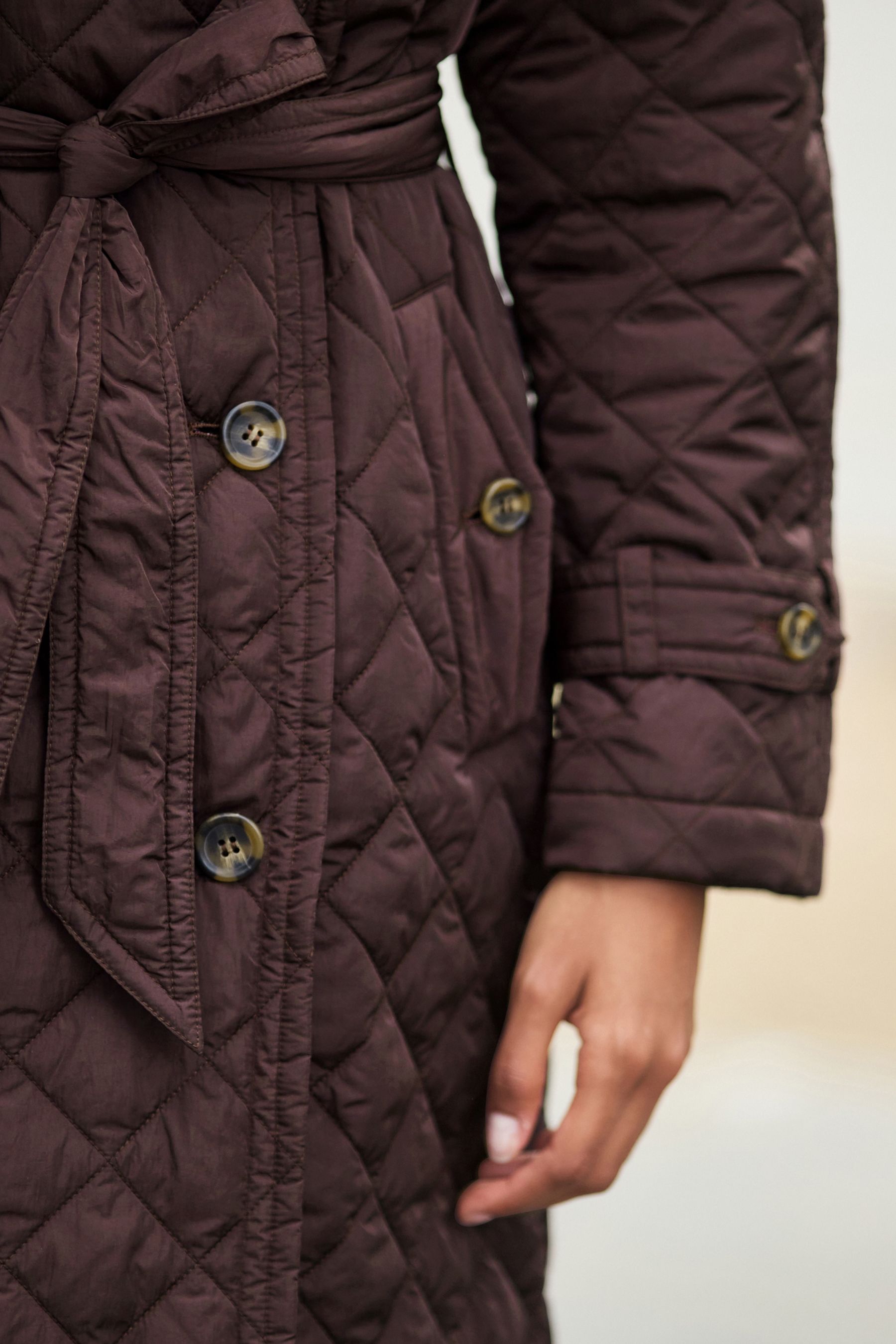 Burberry quilted button trench jacket burgundy new arrivals