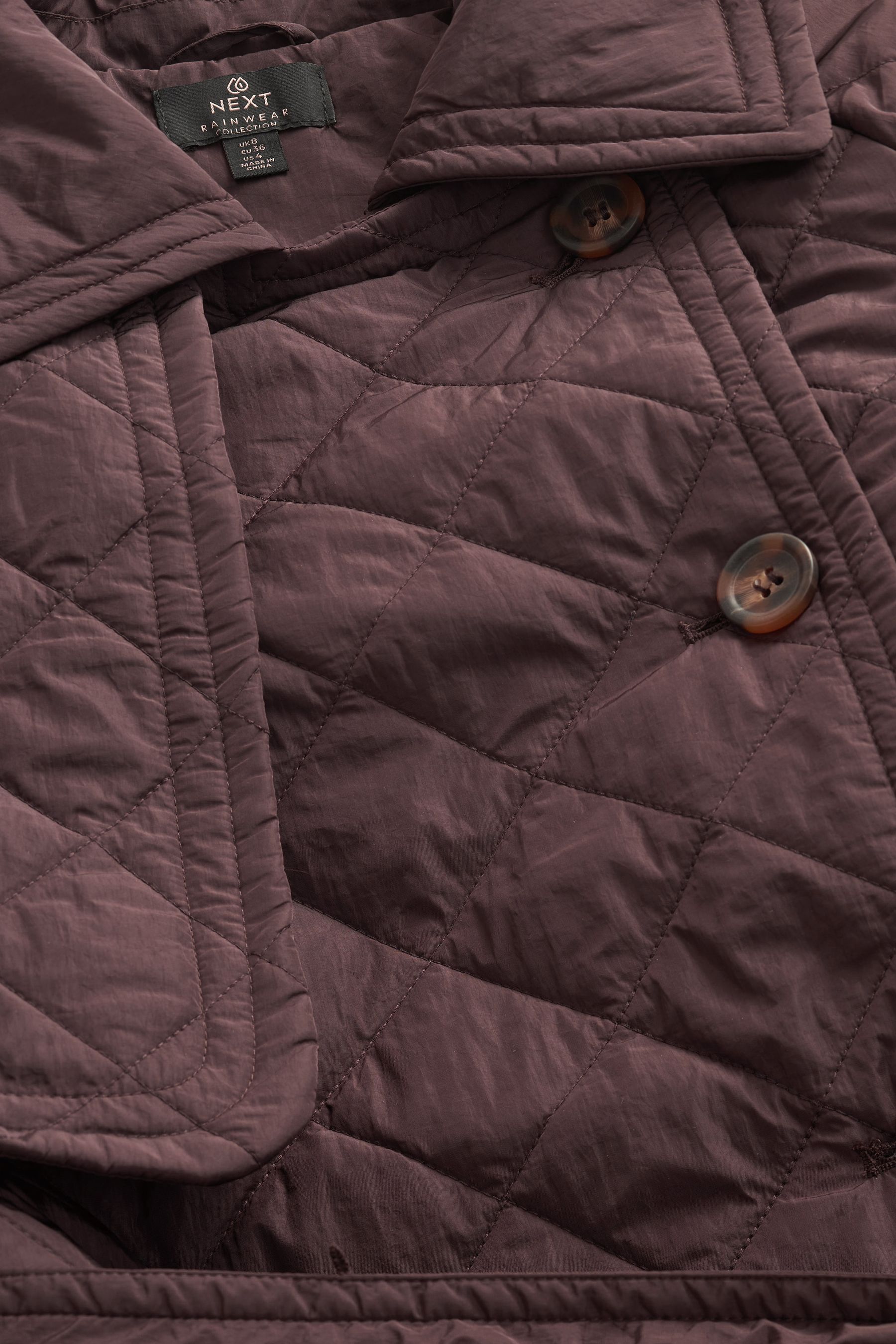 Burgundy Red Longline Quilted Trench Coat