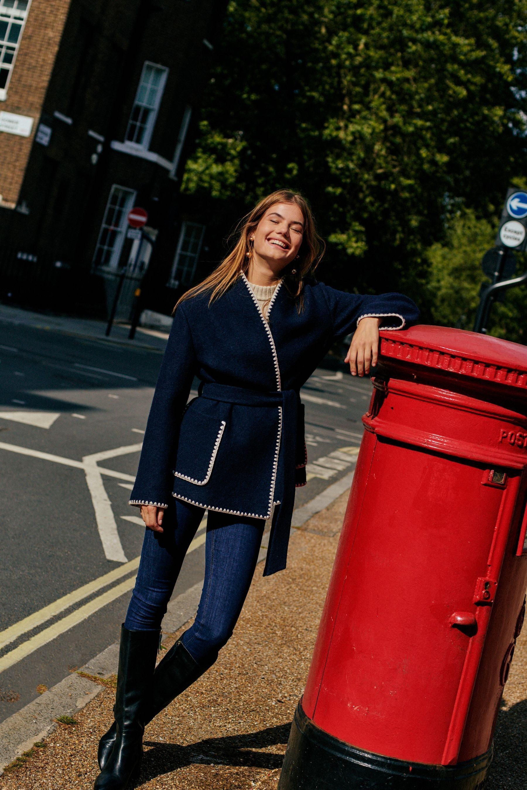 Boden navy coat hotsell