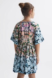 Reiss Multi Marnie Senior Floral Print Bell Sleeve Dress - Image 5 of 6