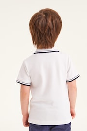 White Tipped Short Sleeve Polo Shirt (3mths-7yrs) - Image 2 of 5