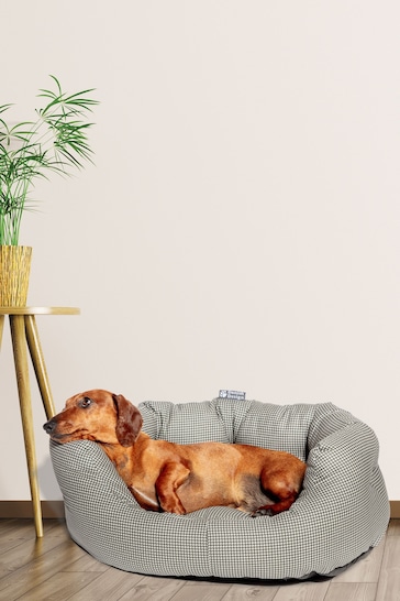 Danish Designs Grey Vintage Dogstooth Deluxe Slumber Dog Bed