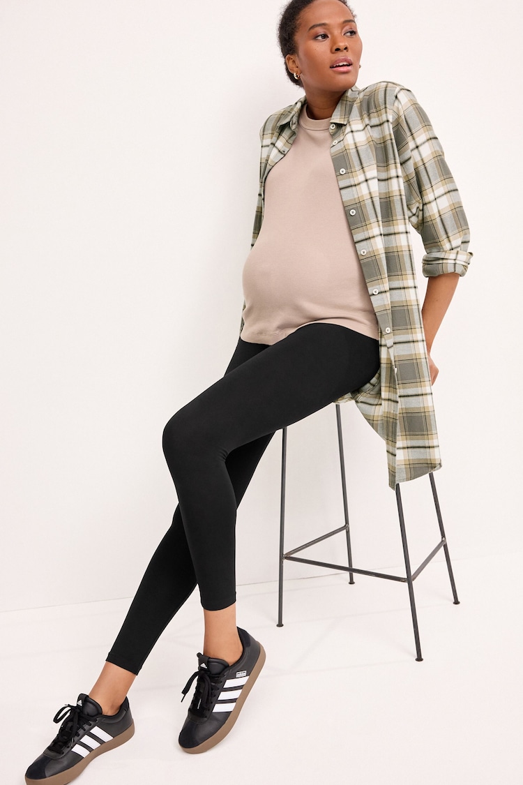 Black Maternity Essential Leggings - Image 1 of 7