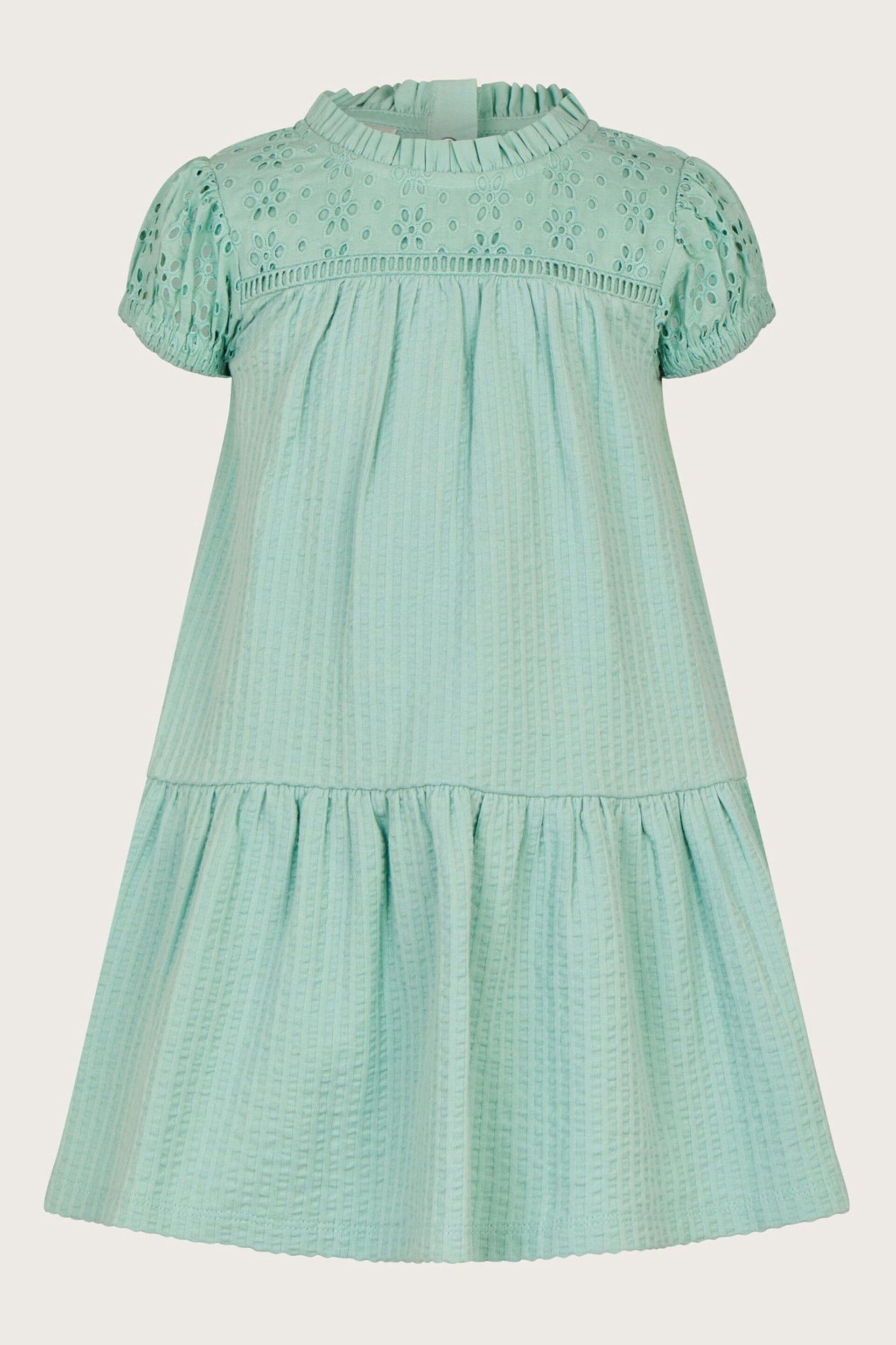 Monsoon Blue Baby Broderie Dress - Image 1 of 3