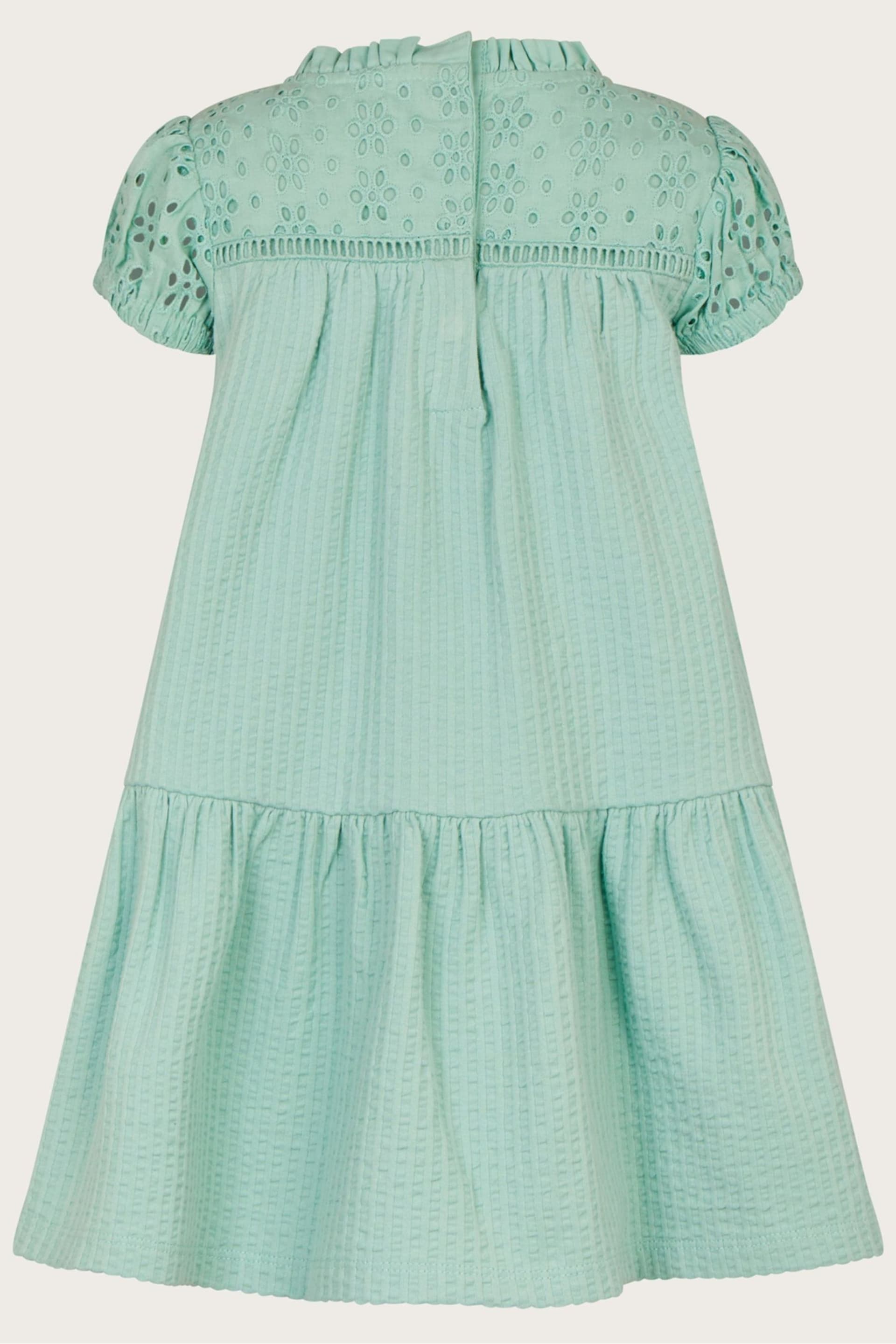 Monsoon Blue Baby Broderie Dress - Image 2 of 3
