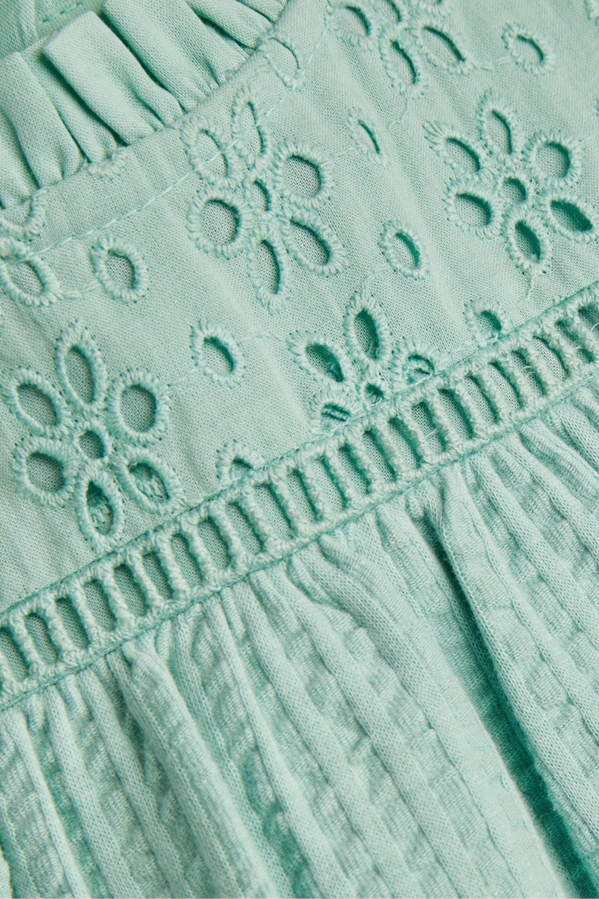 Monsoon Blue Baby Broderie Dress - Image 3 of 3