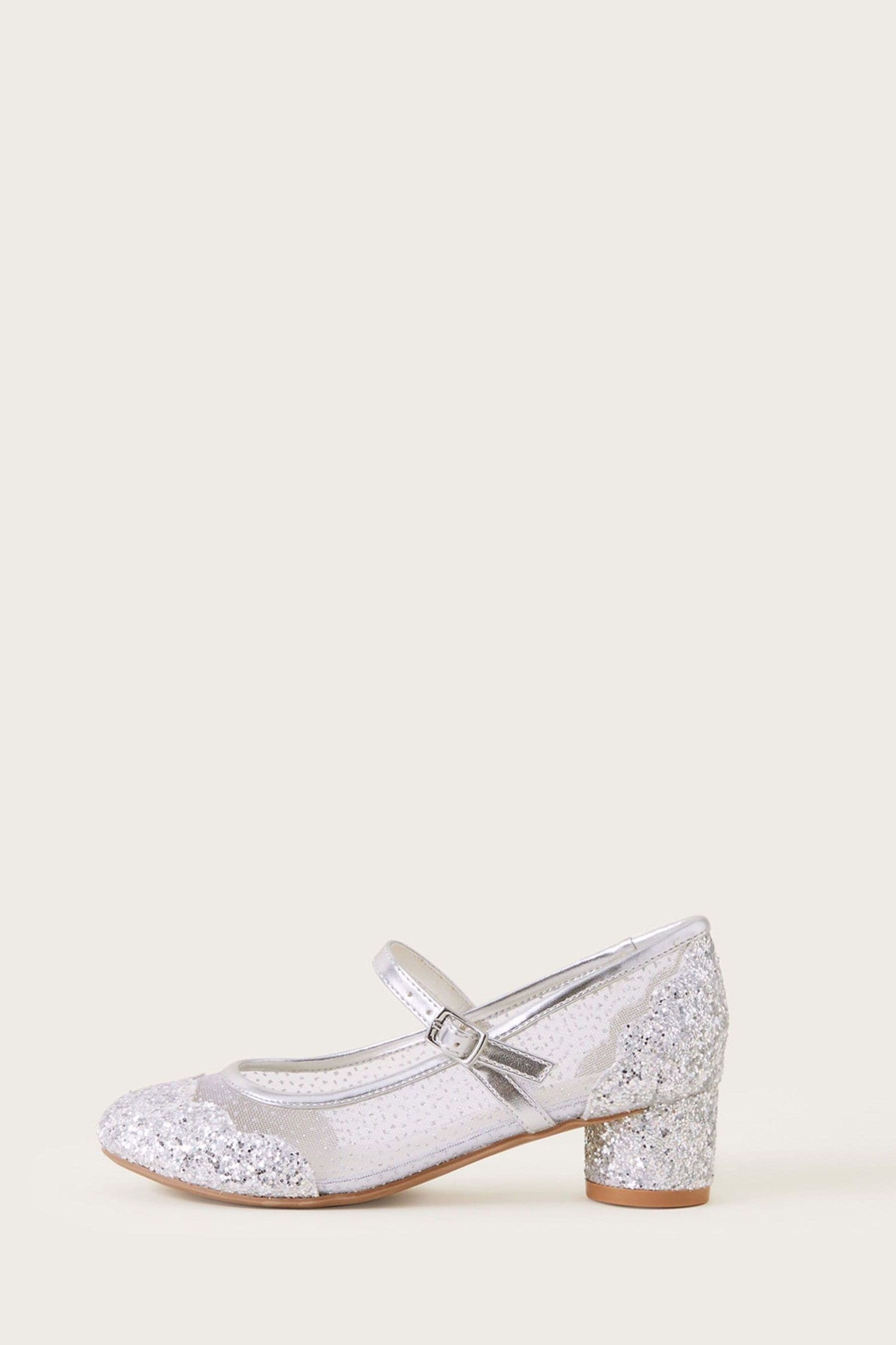 Buy Monsoon Silver Annabelle Mesh Glitter Shoes from the Next UK online shop