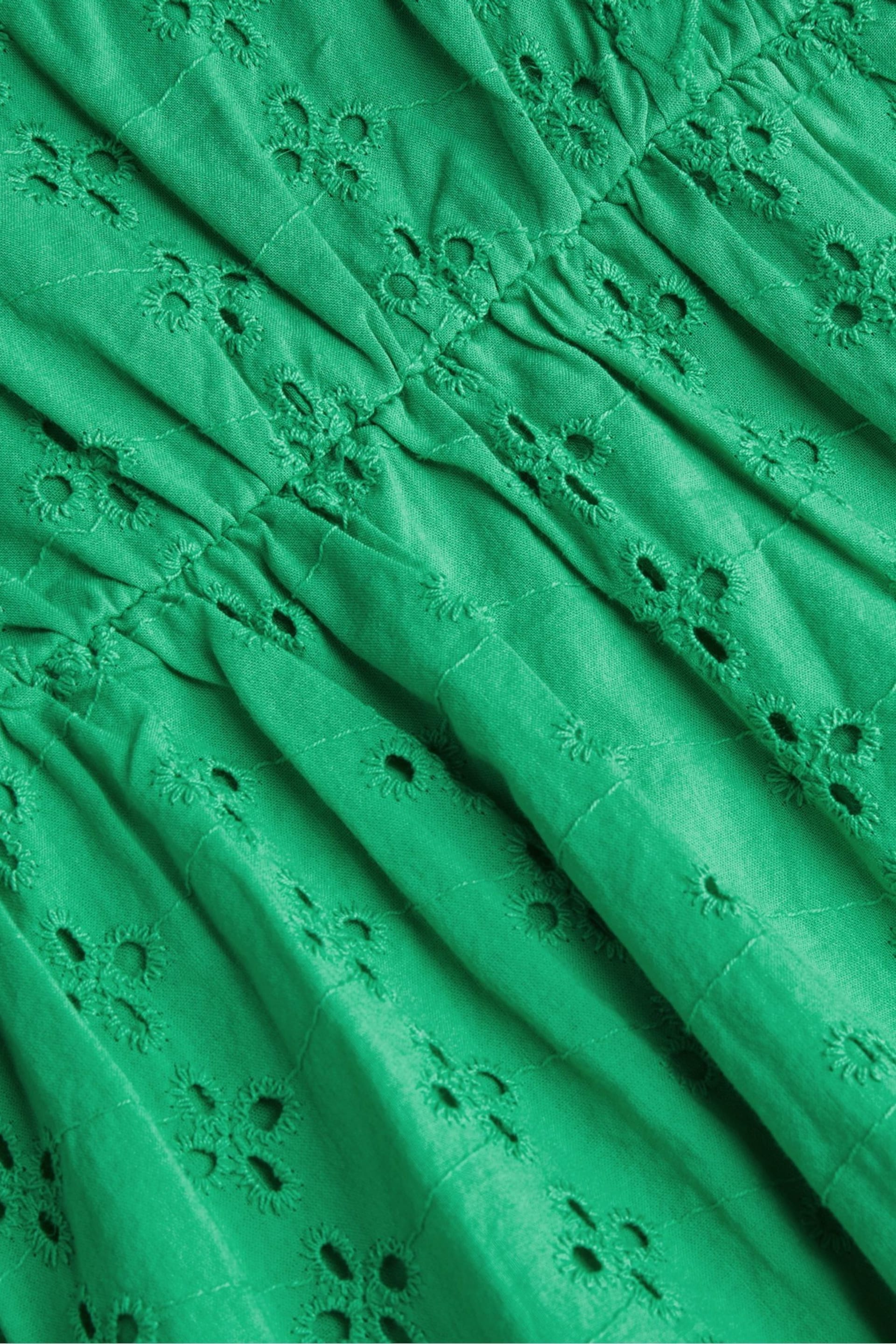 Monsoon Green Broderie Frill Dress - Image 3 of 3