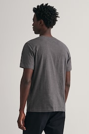 GANT Antracite Grey Melange Shield Logo T-Shirt - Image 2 of 5