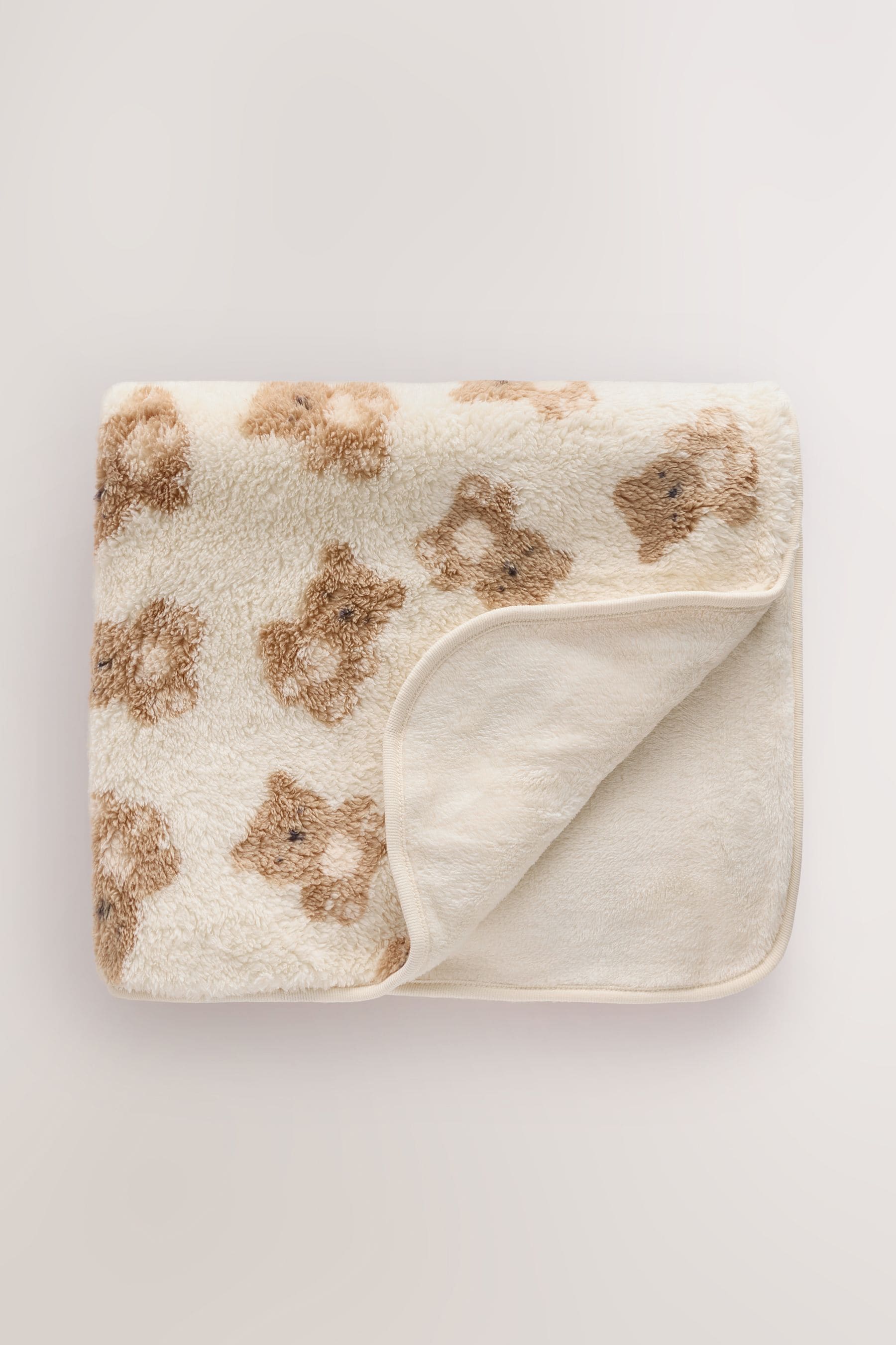 NEXT Cream Bear Fleece Baby Blanket one