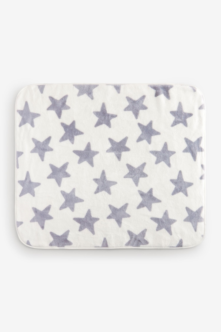 Grey Star Fleece Baby Blanket - Image 2 of 5