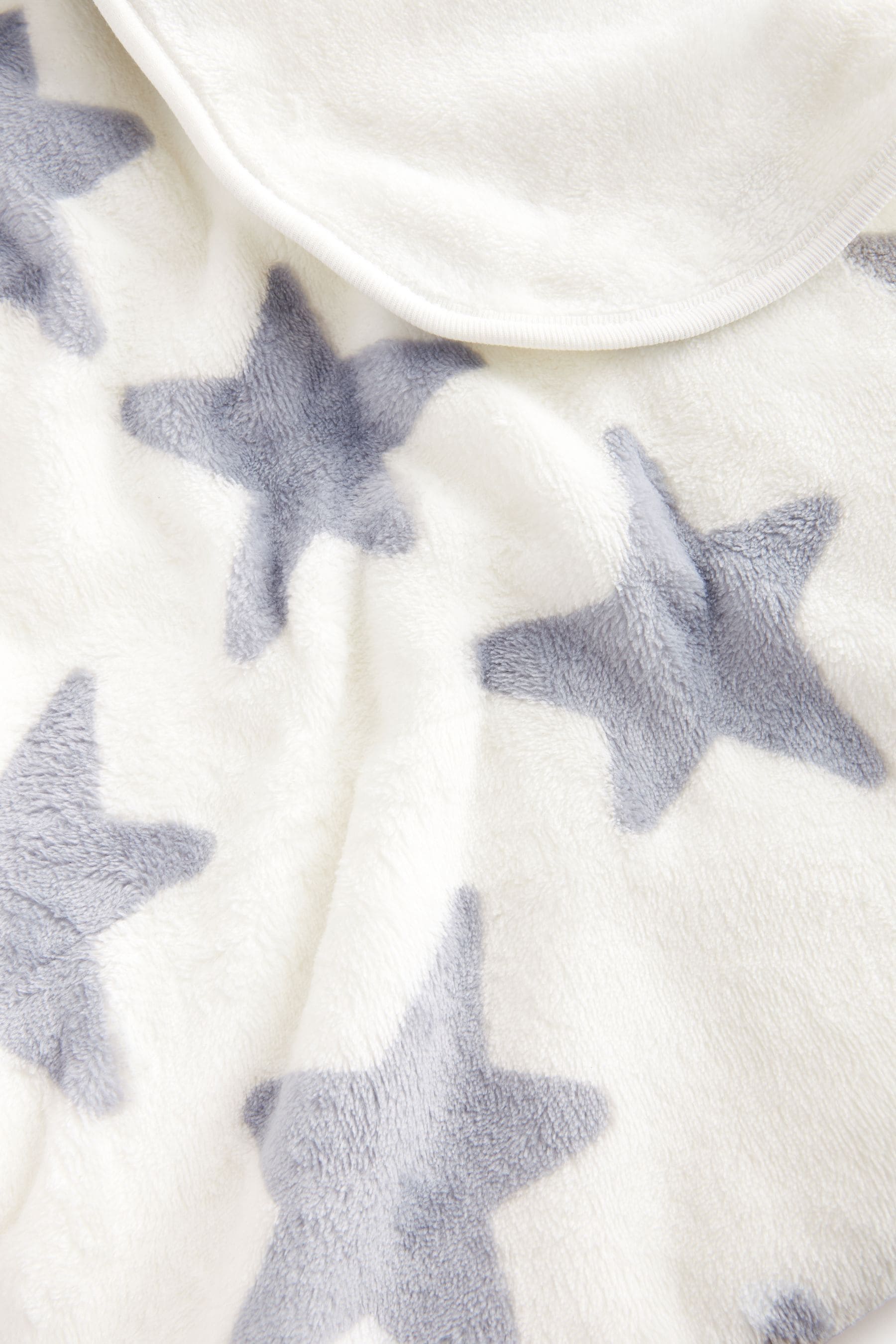 NEXT Grey Star Fleece Baby Blanket one