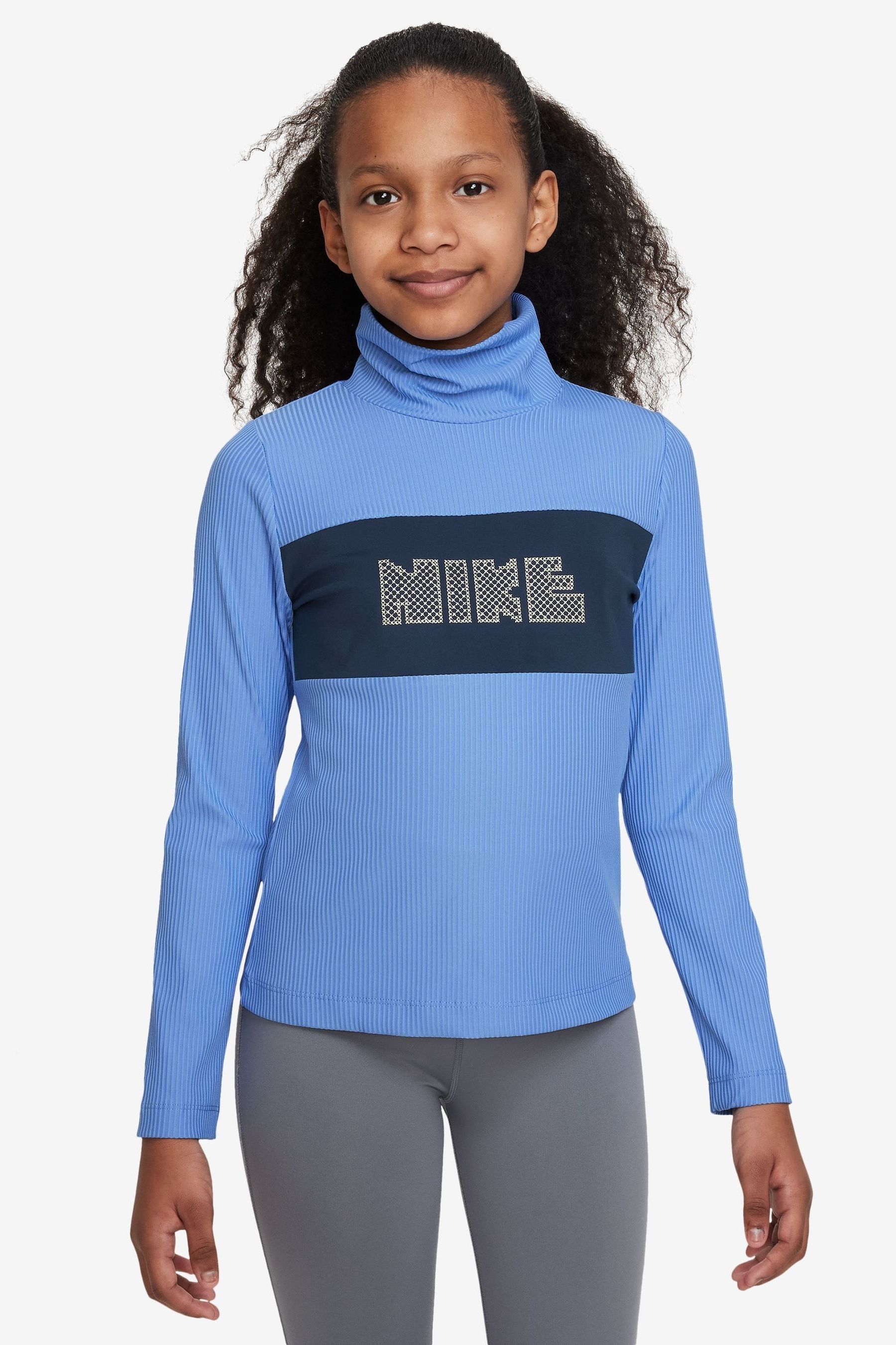 Buy Nike Blue Winterscape Dri FIT Base Layer Polo Shirt from Next Ireland