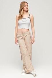 Superdry Grey Athletic Essential Crop Cami Top - Image 2 of 3