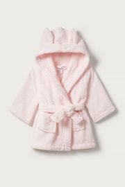 The White Company Baby Pink 100% Cotton Bunny Ears Dressing Gown - Image 3 of 4