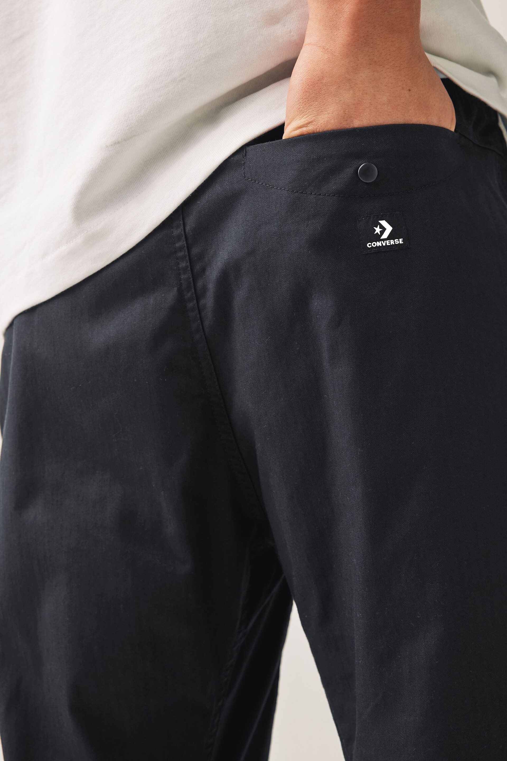 Converse Black Elevated Woven Adjustable Trousers - Image 4 of 5