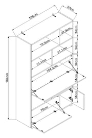 Dark Bronx Oak Effect Display Desk - Image 5 of 8