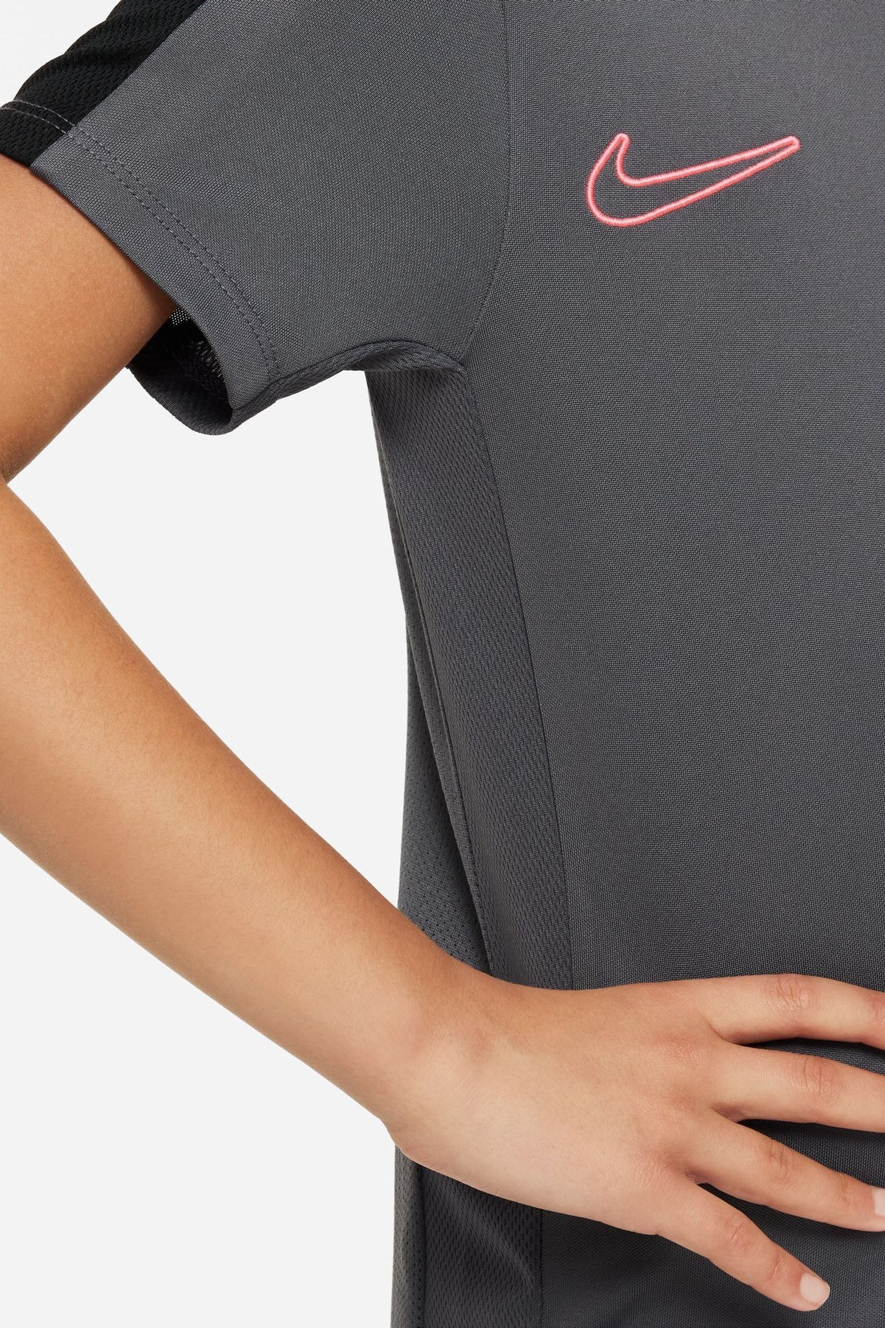 Buy Nike Iron Grey Black Pink Dri FIT Academy Training T Shirt from Next Luxembourg