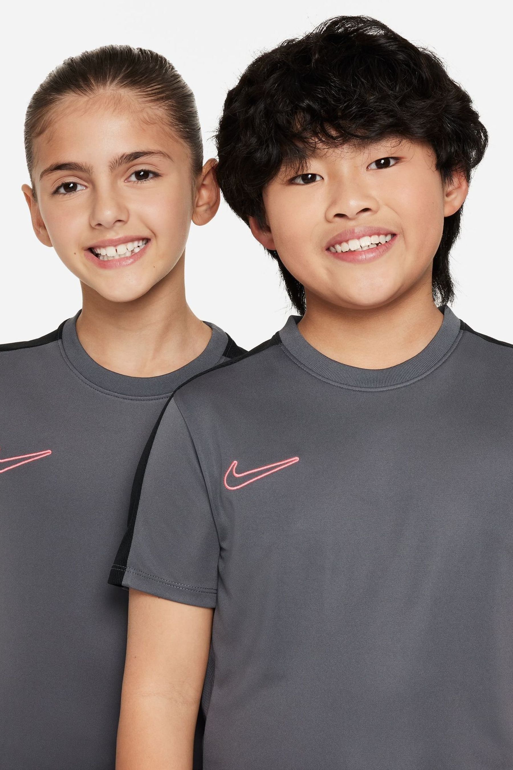 Buy Nike Iron Grey Black Pink Dri FIT Academy Training T Shirt from the Next UK online shop