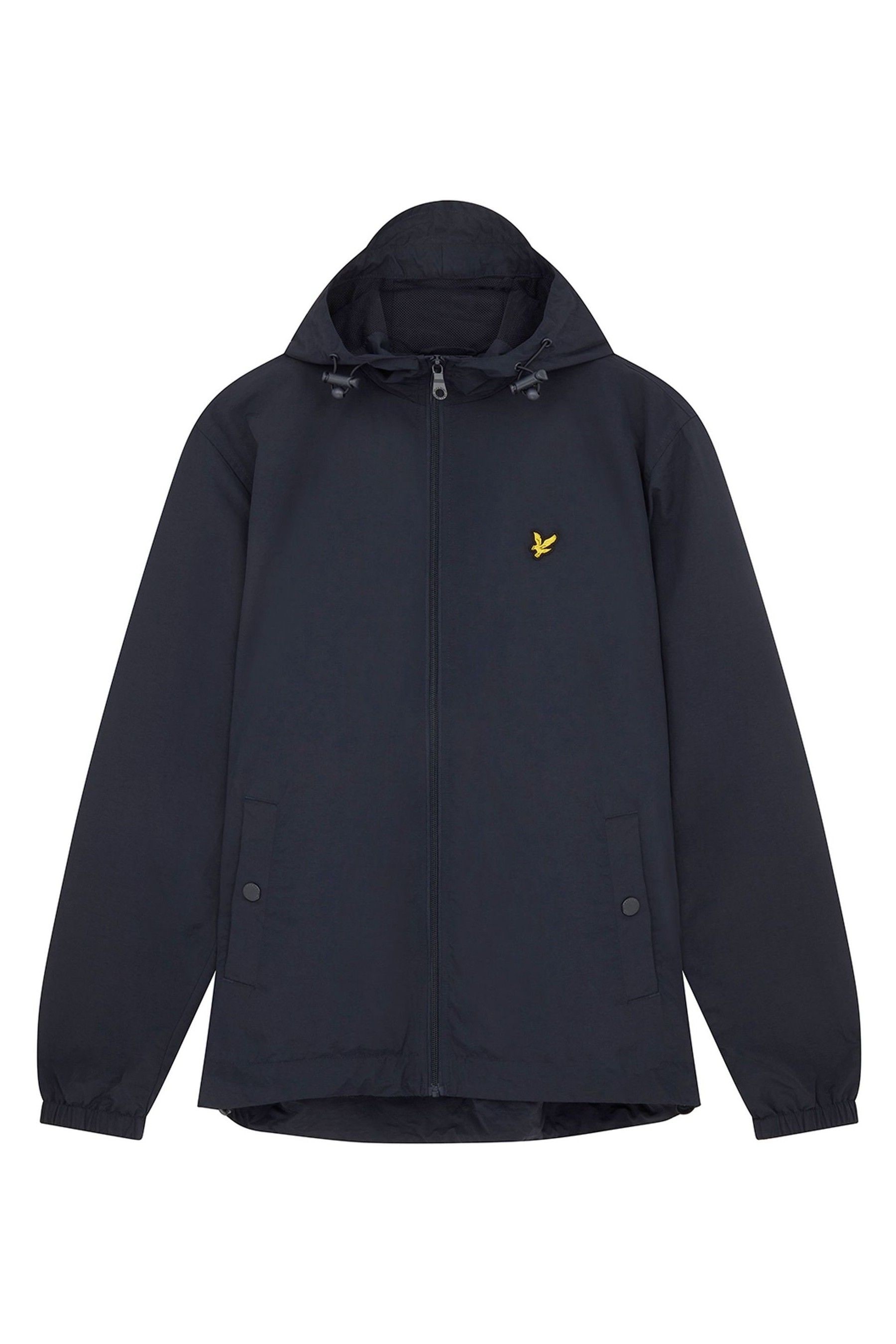 Lyle and scott zip through hooded jacket navy sale