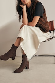 Chocolate Brown Regular/Wide Fit Forever Comfort® Ankle Sock Boots - Image 1 of 6