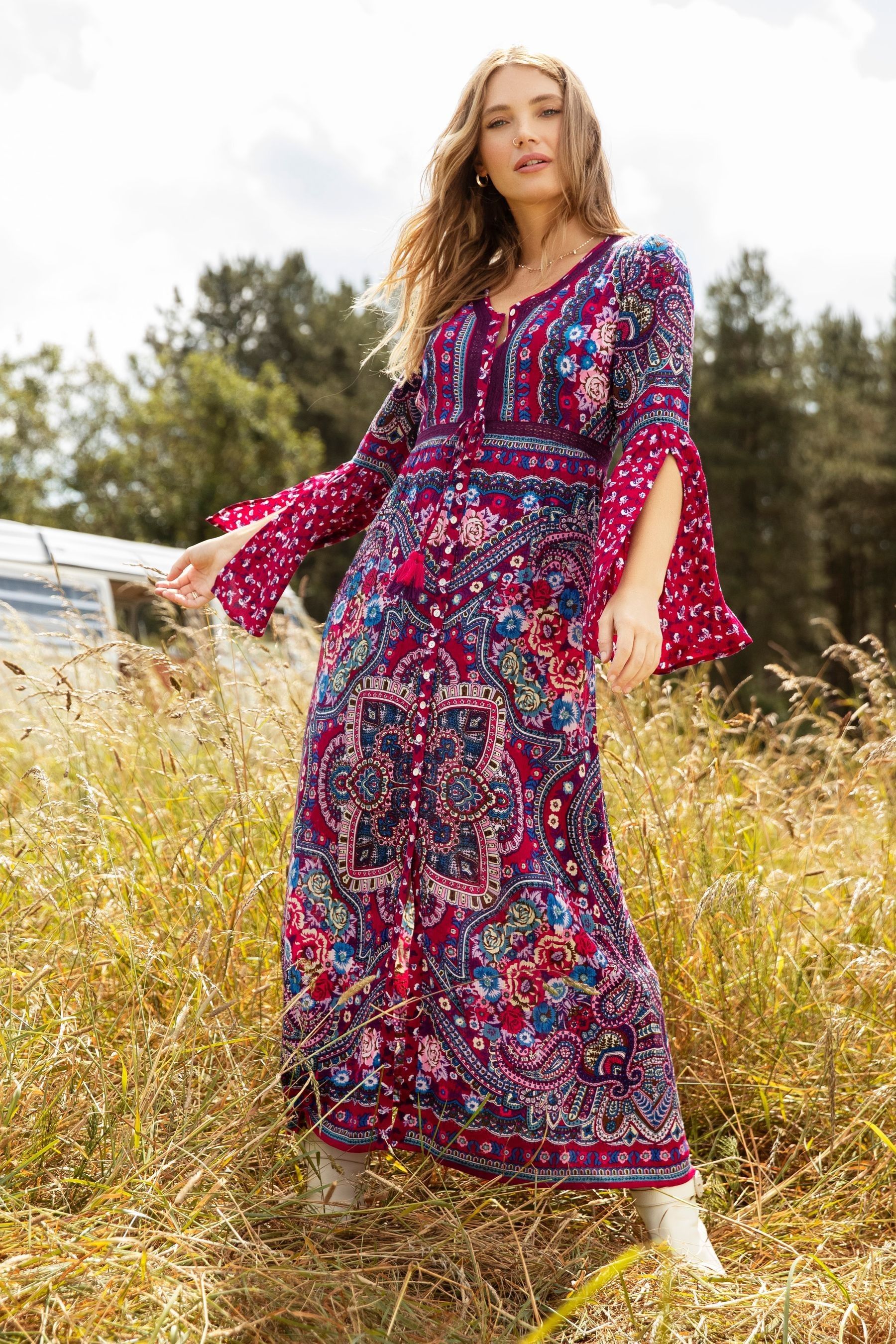 Buy Joe Browns Purple Boho Believer Dress from Next Luxembourg