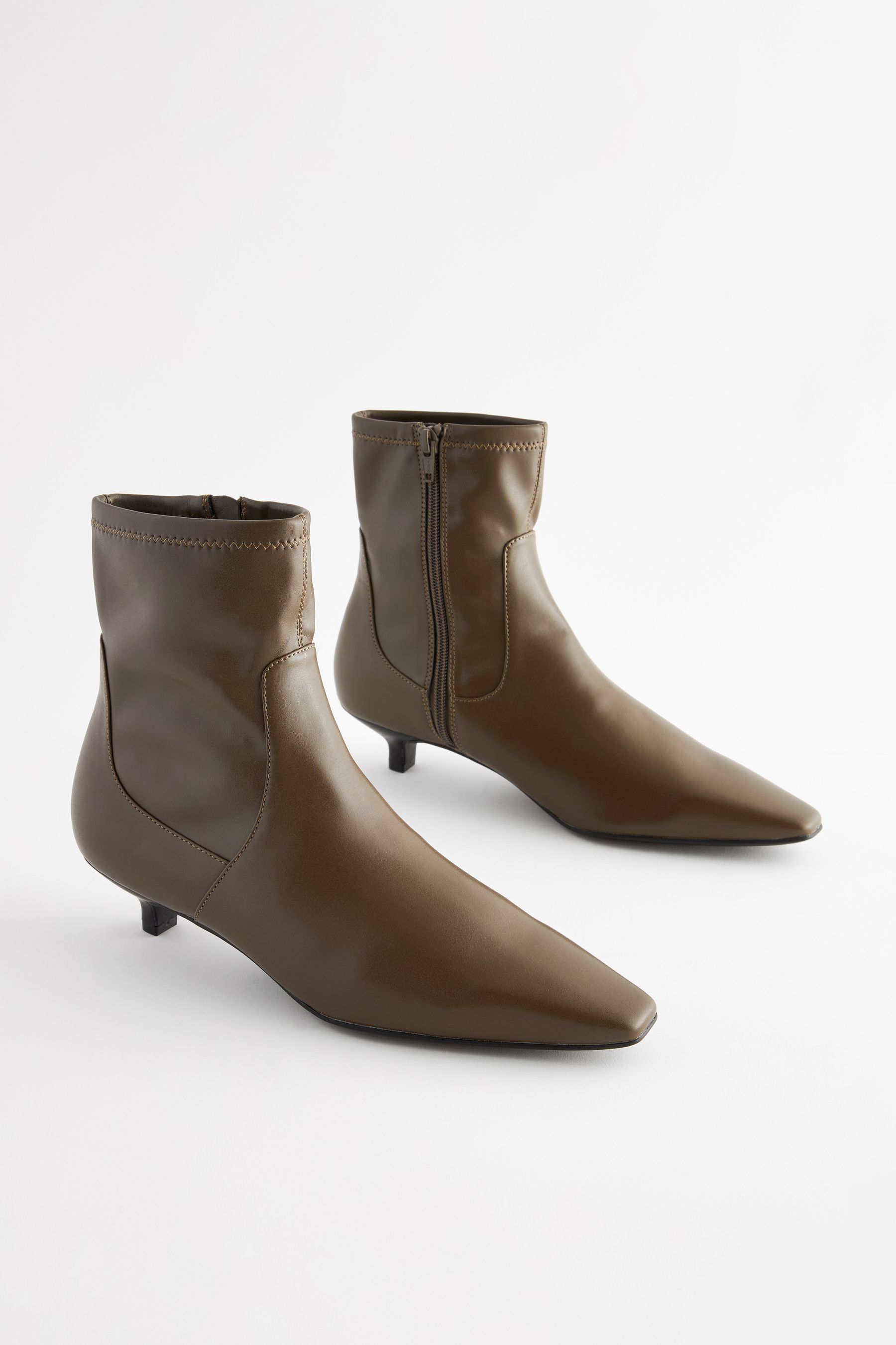 Buy Khaki Green Regular Wide Fit Forever Comfort Chisel Toe Sock Boots from Next Iceland