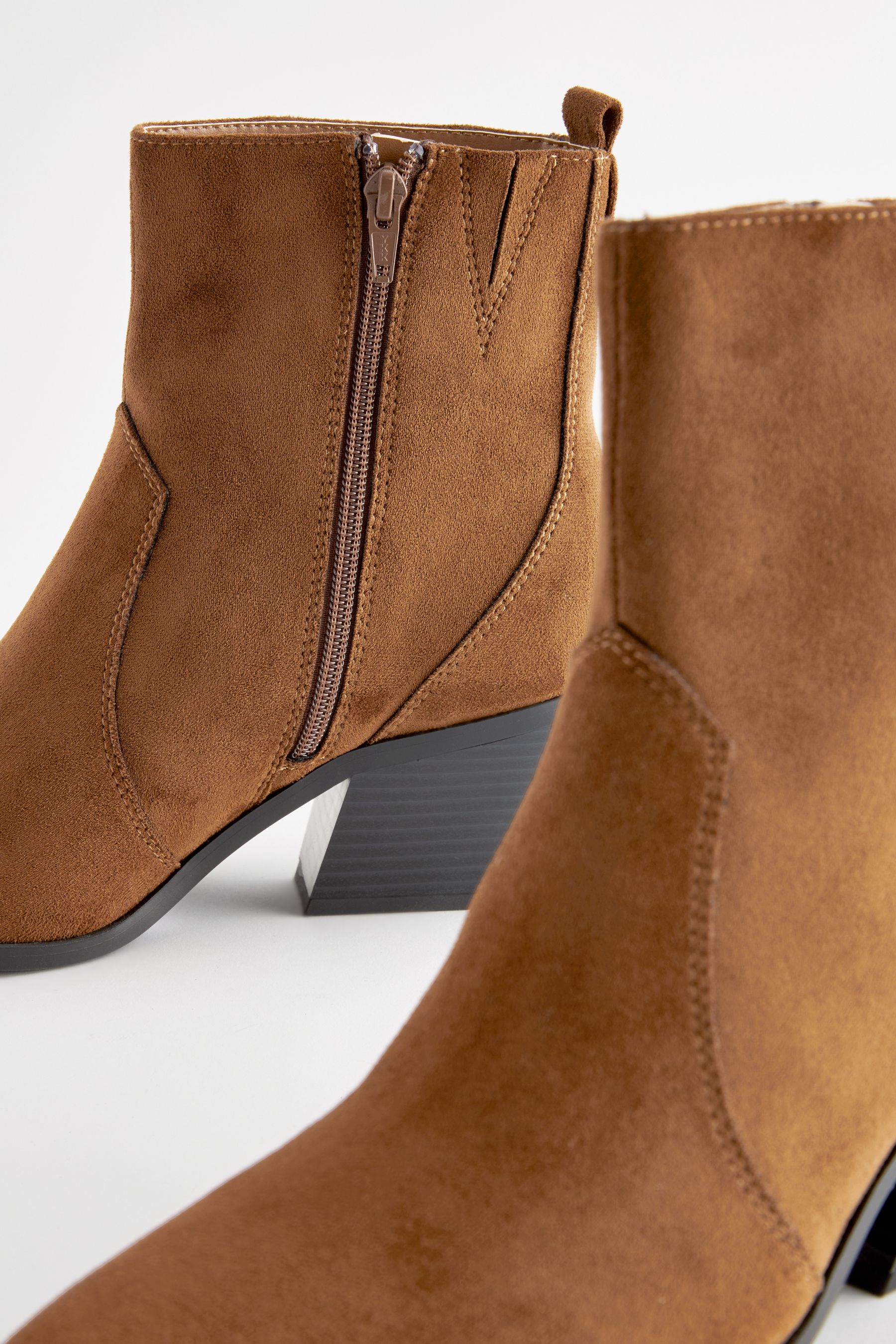 Tan western ankle boots womens sales