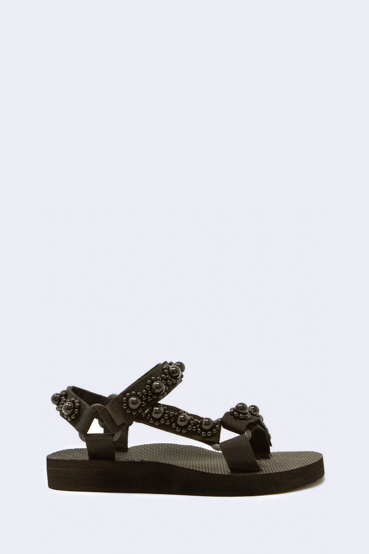 Arizona Love Black Dark Trekky Pearl Sandals - Image 1 of 1