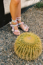 Arizona Love Pink Trekky Stitch Sandals - Image 1 of 1