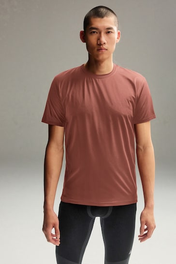 Bronze Active Gym and Training Textured T-Shirt