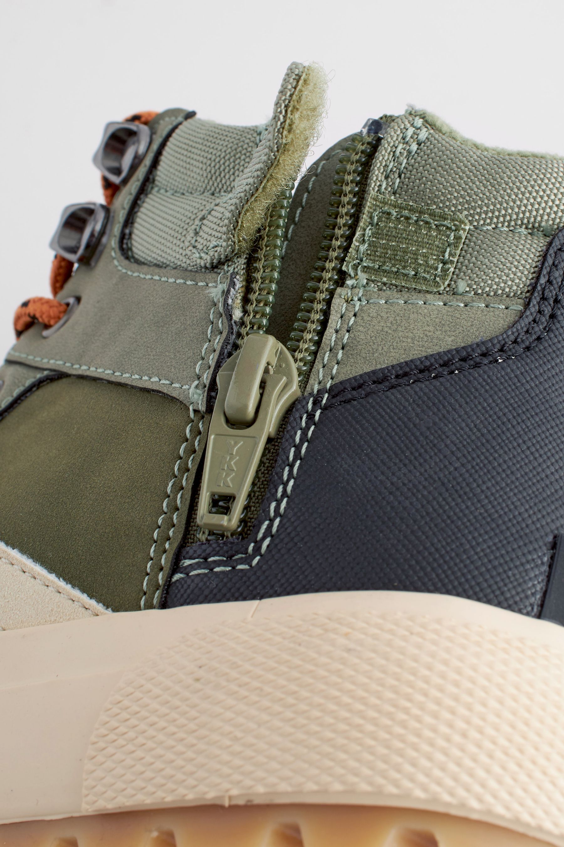 Buy Khaki Green Lace Up High Top Boots from Next Luxembourg