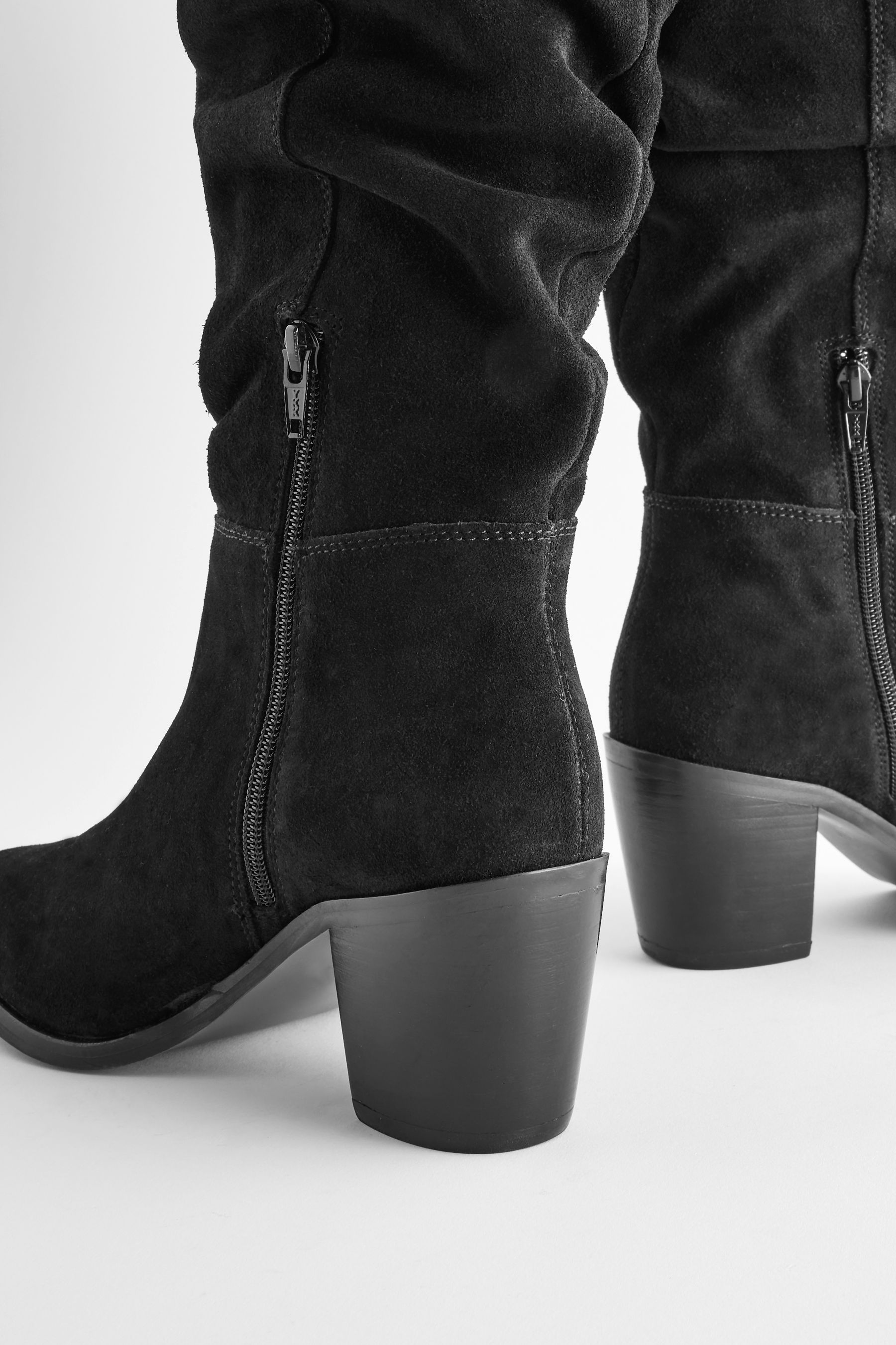 Buy Black Forever Comfort Suede Knee High Slouch Boots from the Next UK online shop
