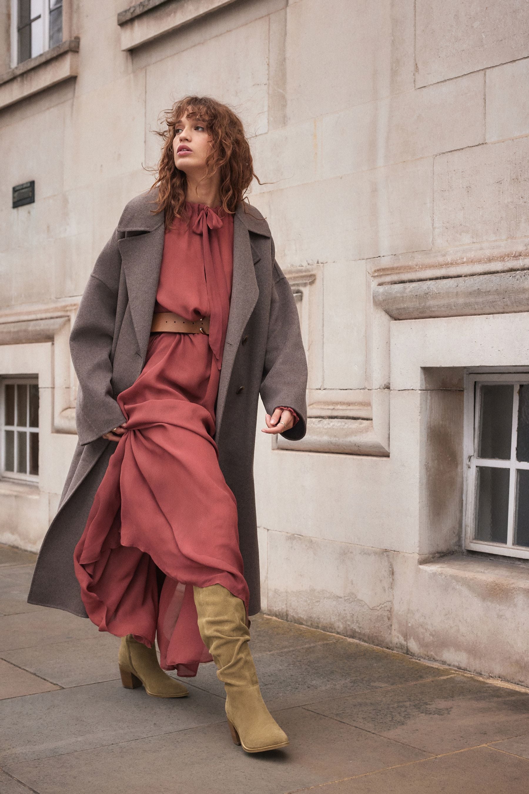 Brown slouch boots uk cheap