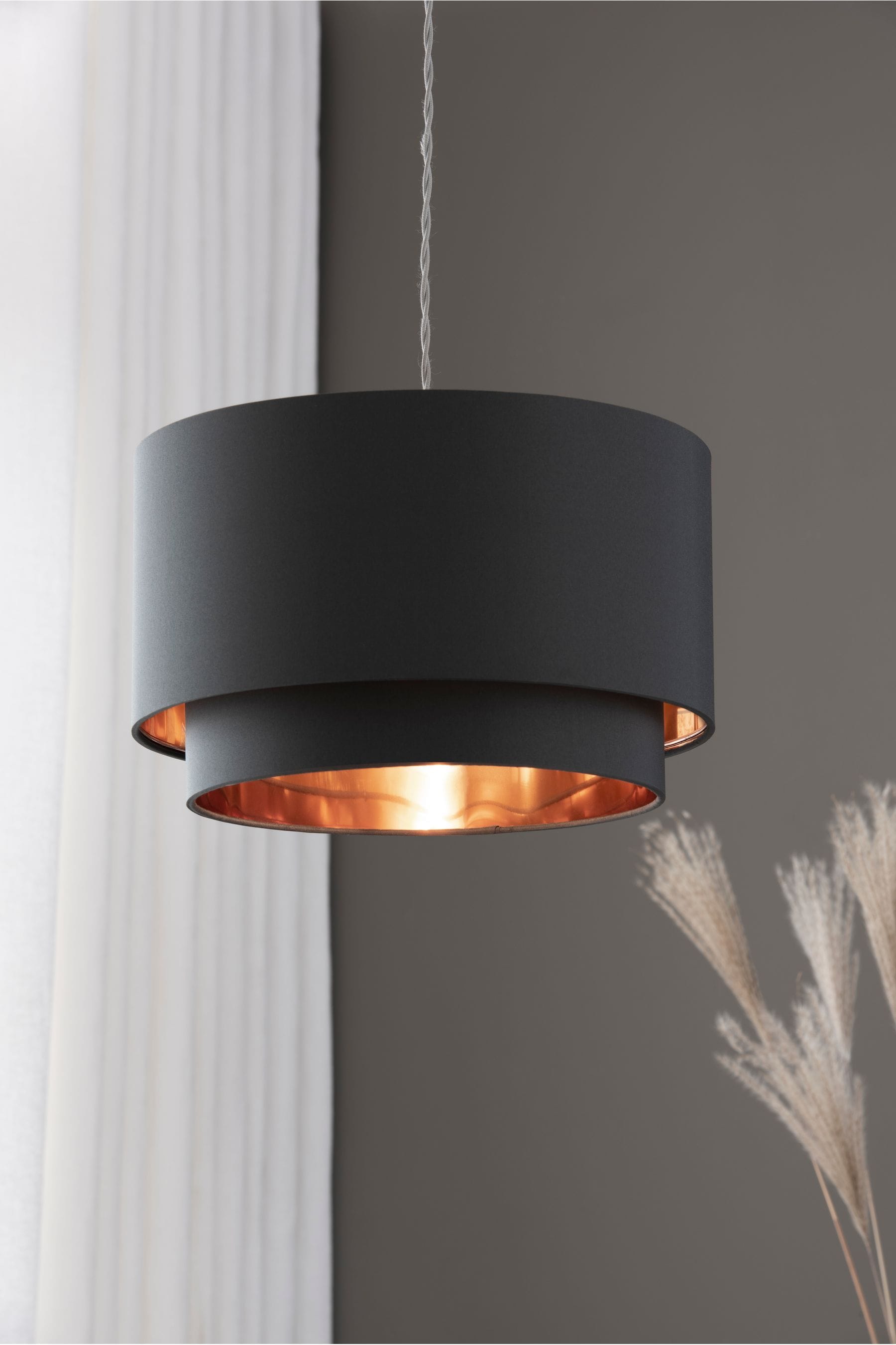 Grey and gold light shop shade