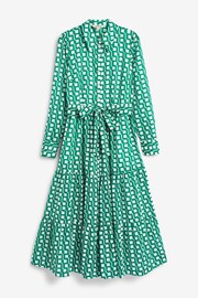 Boden Green Tiered Cotton Maxi Shirt Dress - Image 5 of 5