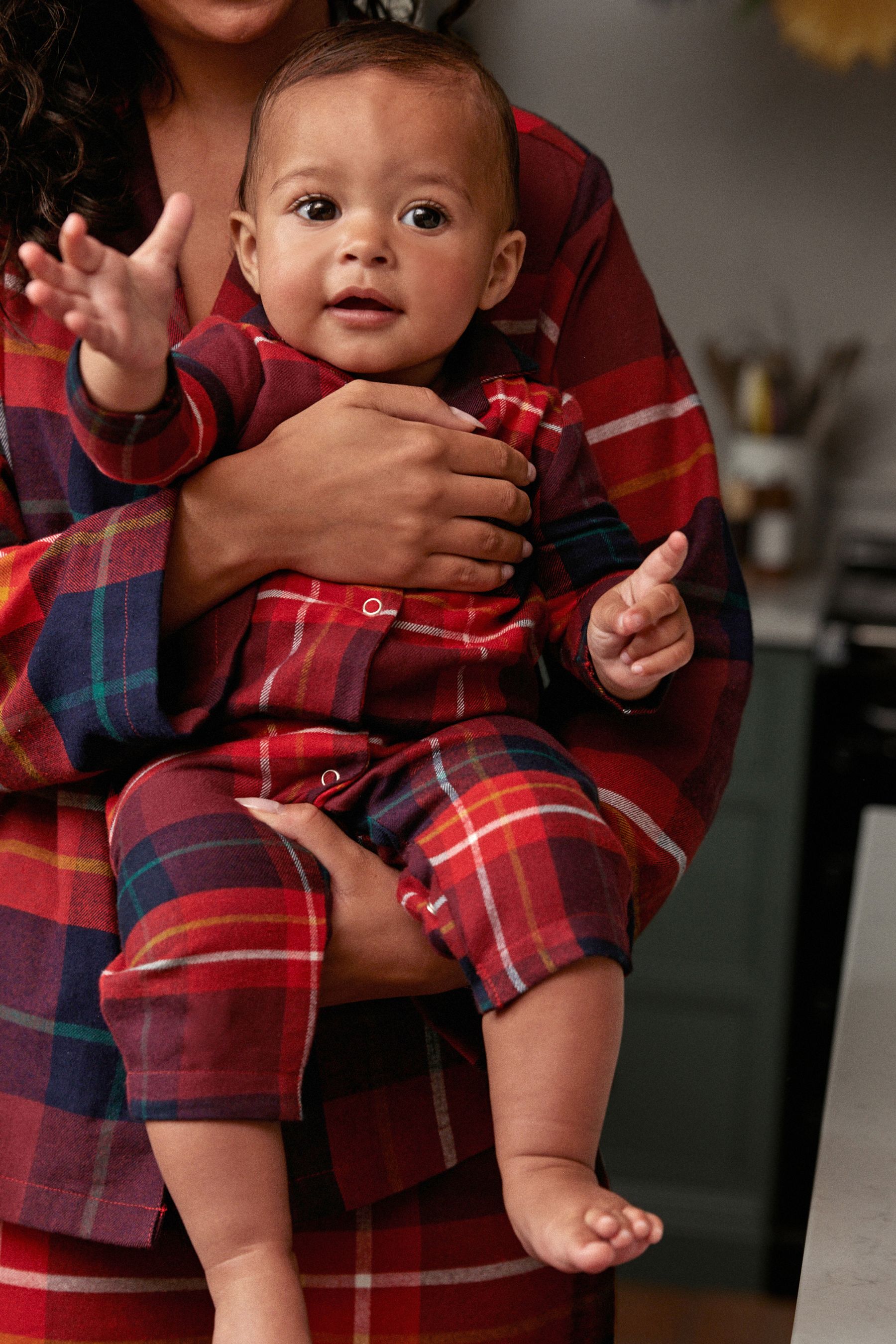 Baby red pyjamas clearance