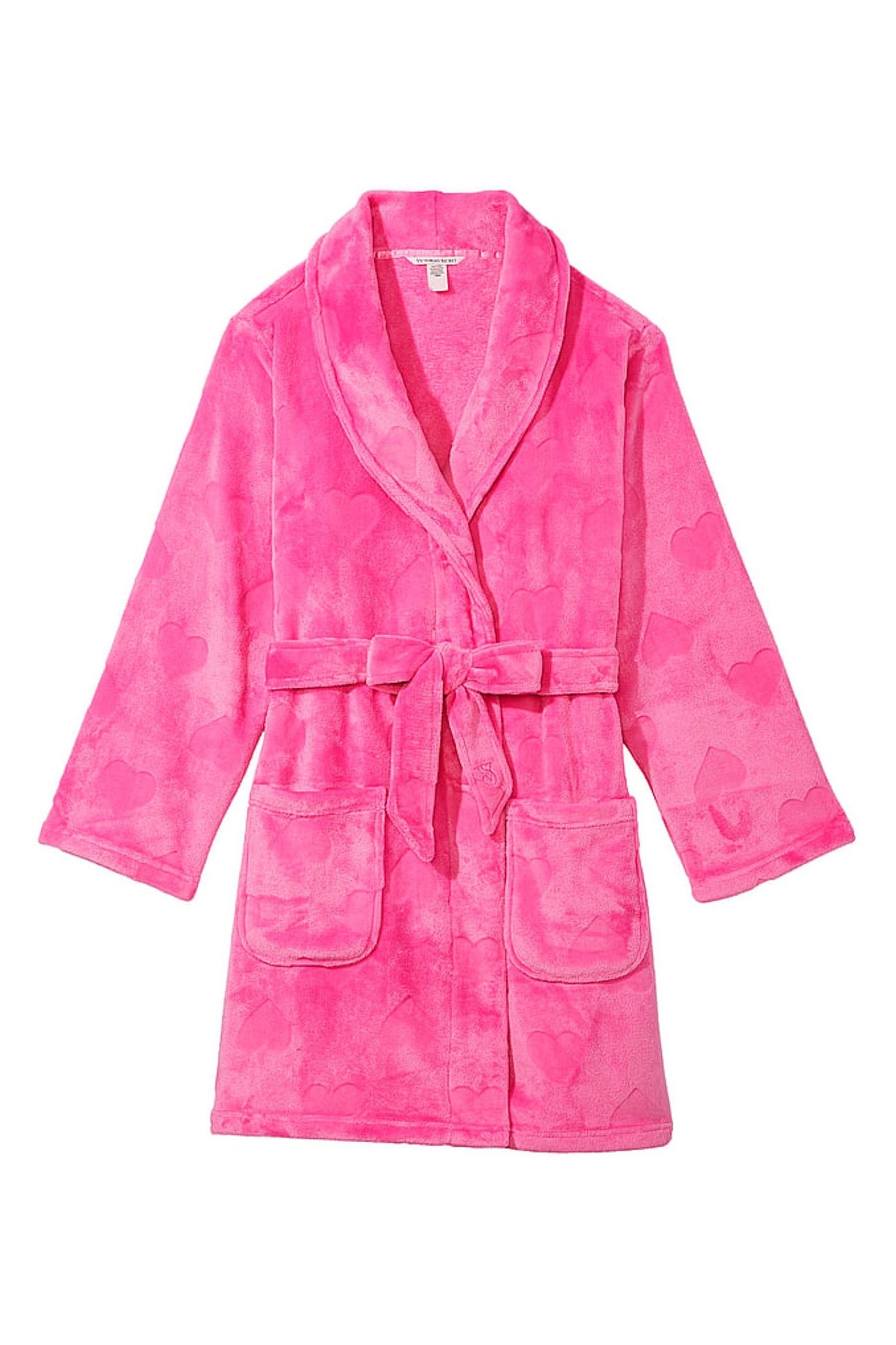 Pink short dressing clearance gown