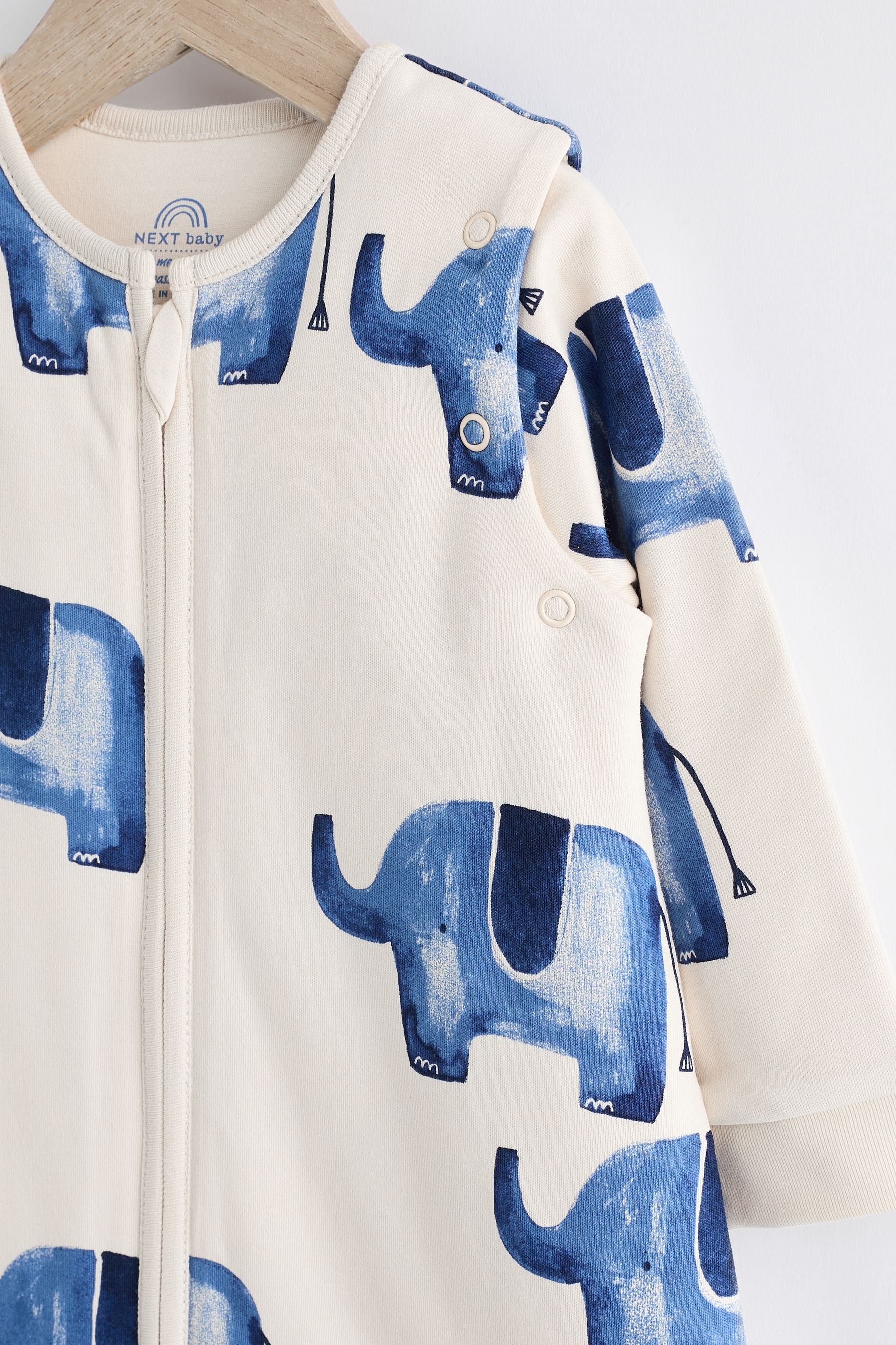 Buy Cream Elephant Print 2.5 Tog Removable Sleeve 100 Cotton Sleep Bag from the Next UK online shop