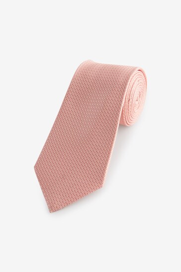 Peach Pink Textured Tie