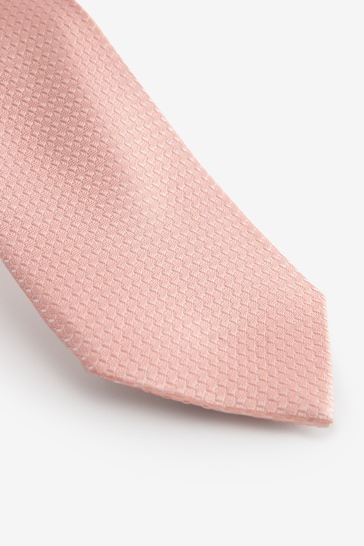 Peach Pink Textured Tie