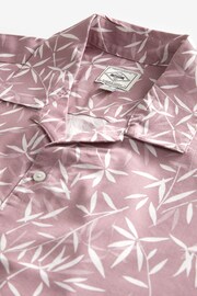 Pink Floral Short Sleeve Shirt With Cuban Collar - Image 7 of 8