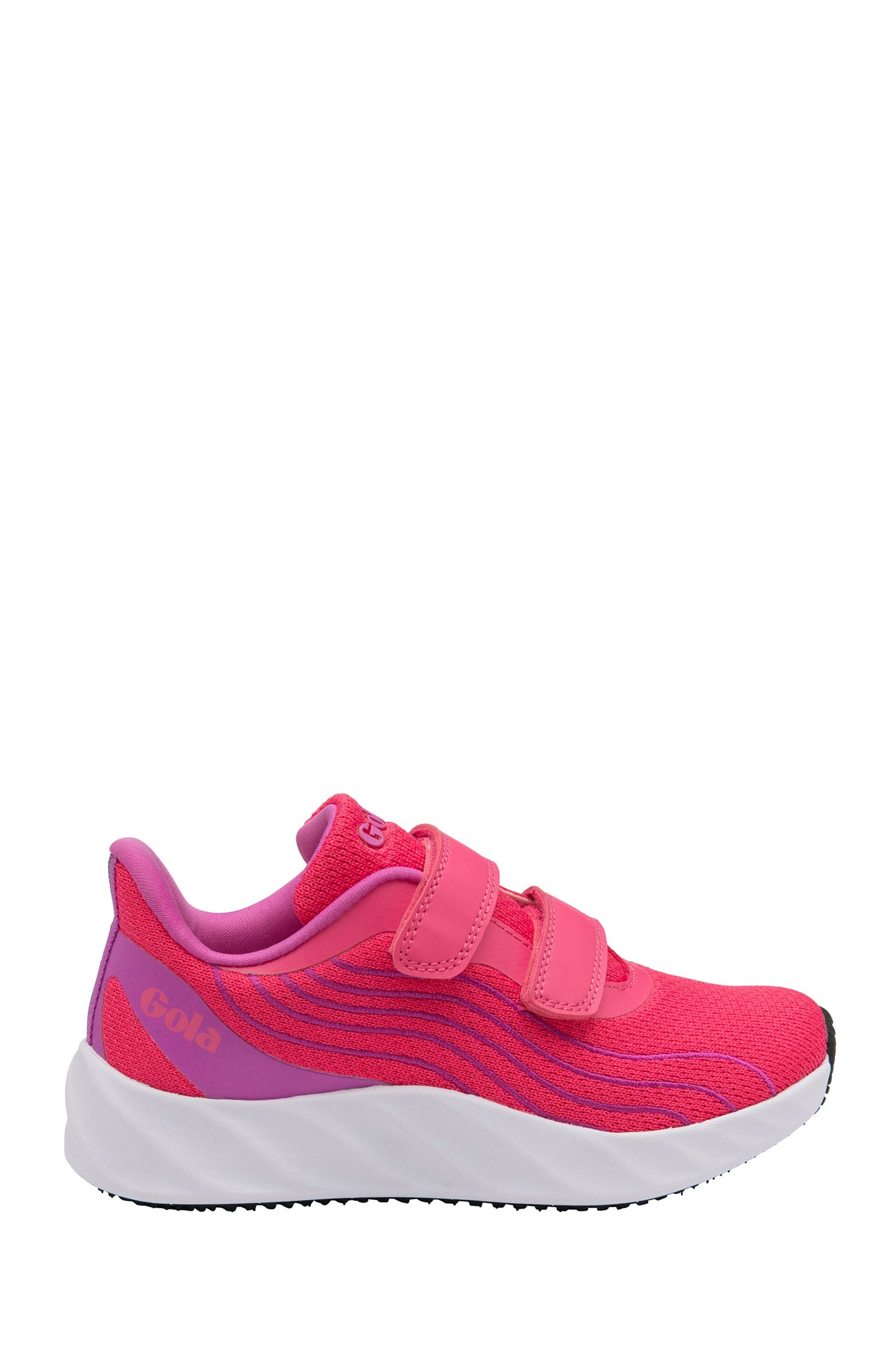 Gola Pink Alzir Twin Bar Quick Fasten Kids Training Trainers - Image 1 of 4