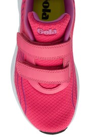 Gola Pink Alzir Twin Bar Quick Fasten Kids Training Trainers - Image 4 of 4
