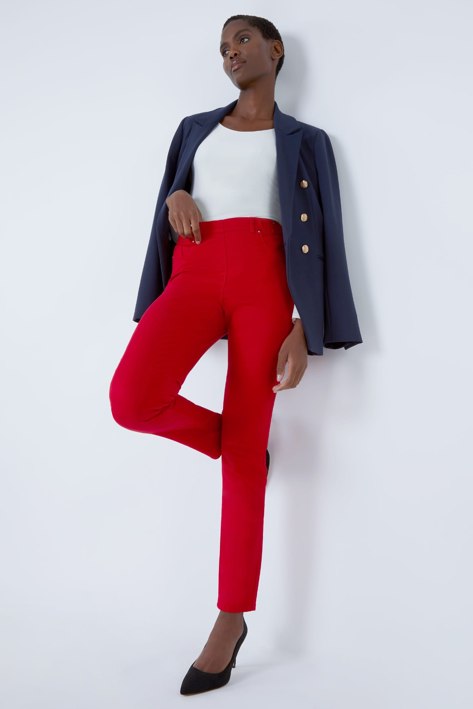 Red jeggings shop uk
