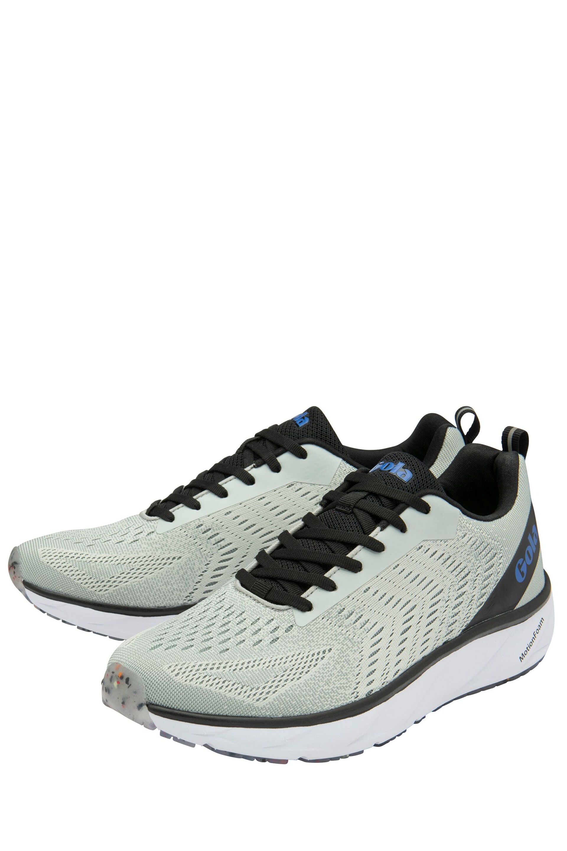 Gola Grey Gola Mens Grey Ultra Speed 2 Mesh Lace-Up Running Trainers - Image 2 of 4